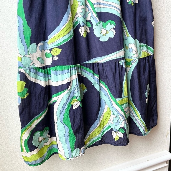 VILAGALLO 30145 NAVY BRISVANE PRINT VESTIDO CHERRYL DRESS Sz 8 - Picture 9 of 15